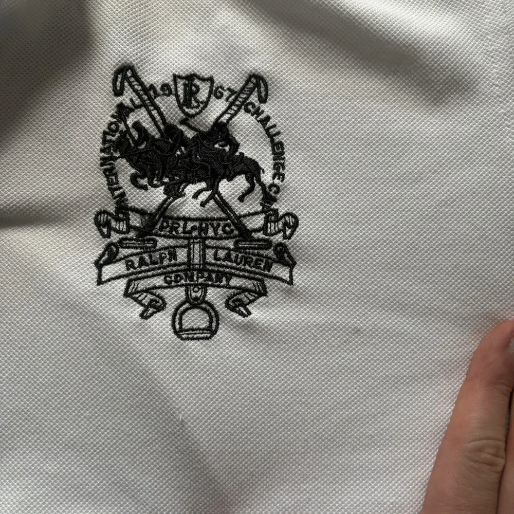 Vintage 90s Polo Ralph Lauren Embroidered Big Crest Polo Shirt Men's M/L Boxy